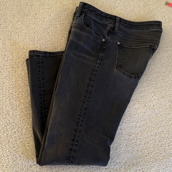 Anthropologie Pilcro and The Letterpress Jeans Charcoal Grey Mid-Rise Skinny 30 - Picture 7 of 8